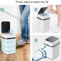 Kitchen Trash Bin 13L Bathroom Touch Trash Can In The Toilet Smart Garbage Bucket Waste Bins