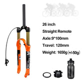 Bolany MTB Bicycle Fork Magnesium Alloy Air Suspension 26 27.5 29 Inch 32 HL RL100mm Bike Fork Lockout For Cycling Accessories - GiFTiFY