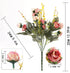 Rose Artificial Flowers Silk Flower with Stems Fake Flowers Bouquet Centerpiece for Party Table Floral Home Bridal Wedding Decor