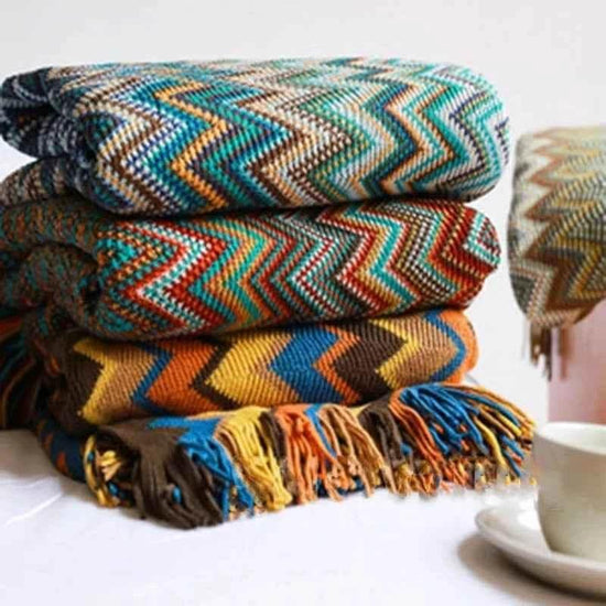 Boho Bed Plaid Blanket Geometry Aztec Baja Blankets Ethnic Sofa Cover Slipcover Decor Throw Wall Hanging Tapestry Rug Cobertor - GiFTiFY