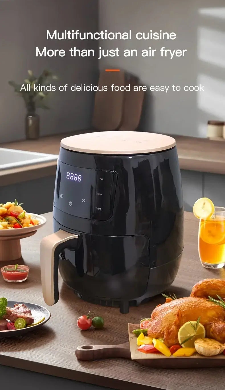 6L Air fryer Multi-functional intelligent touch screen oven Large capacity Electro mechanical deep fryer for home
