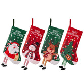 Christmas Stocking Large Stockings Santa Snowman Candy Gift Socks Tree Ornament Decorations for Family Holiday Xmas Party Decor