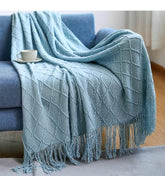 Bohemian Couch Blanket Large Knitted Tassel Throw for Bed Chair Sofa Couch Cover All-Season Blankets Home Decor Soft Comfortable - GiFTiFY