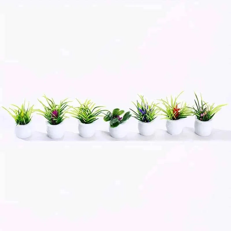 Dollhouse Plant, Miniature Bonsai Plant, Mini Potted Plant, Flower Model, Small Fake Green Decorative Toyhouse by GiFTiFY