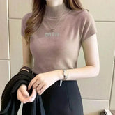 Elegant Turtleneck Summer Blouse for Women - GiFTiFY