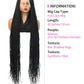 Super Long 40'' Synthetic Twist Braided Wigs  Full Lace Knotless Small Box Braids With Baby Hair Senegalese Braiding Twists Wig