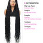Senegalese Synthetic Braided Wig Full Lace Wigs Knotless Box Braids For Black Women 36 Inches Twists Braids Wigs With Baby Hair GiFTiFY
