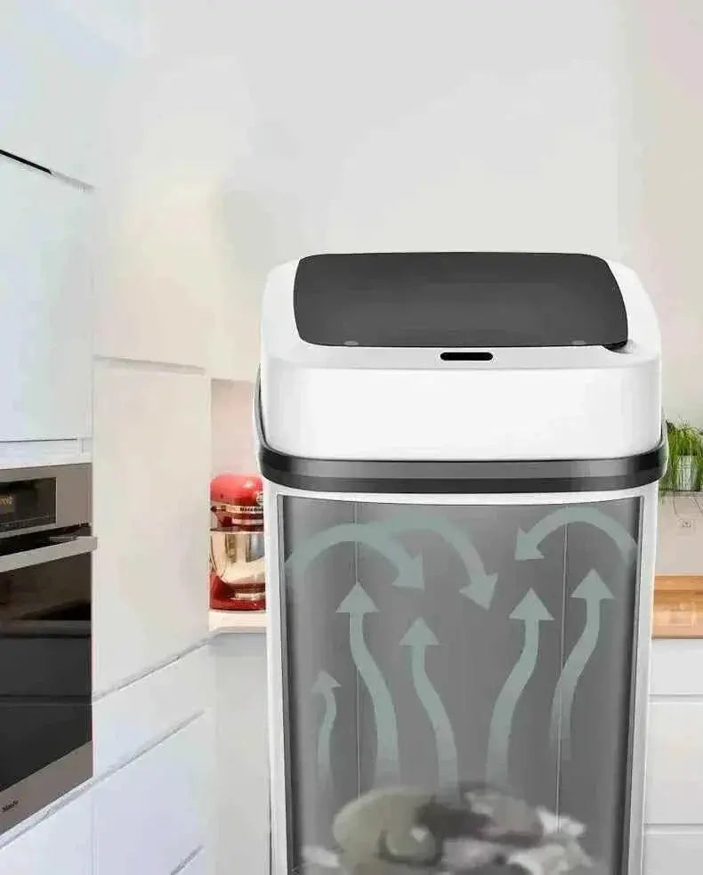 Kitchen Trash Bin 13L Bathroom Touch Trash Can In The Toilet Smart Garbage Bucket Waste Bins Dustbin Smart Trash Can Kitchen Trash Bin by DS