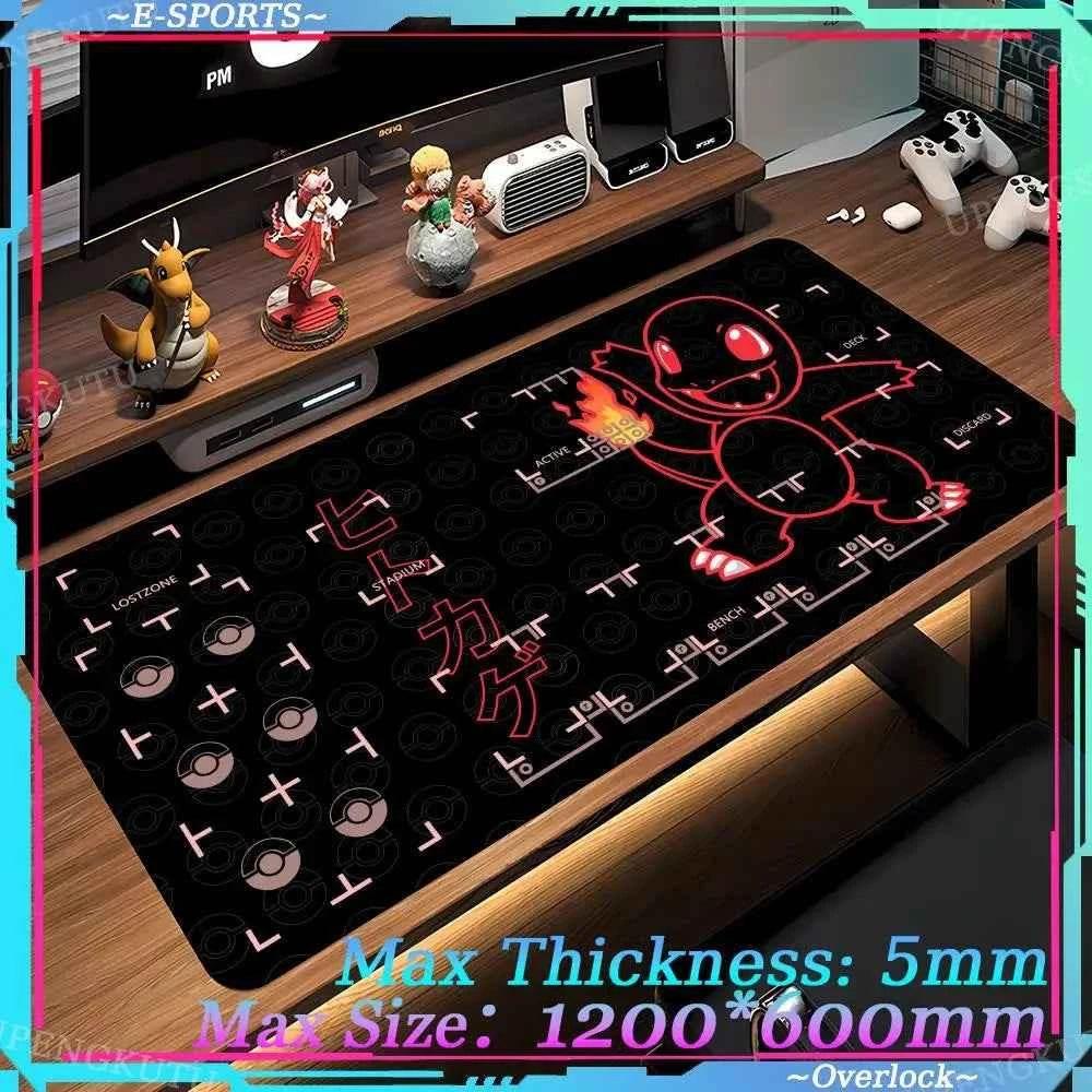 Mouse Pad Large Desk Mat P_Pokemones Anime Playmat 900x400 Xxl TGM PTCG Card Games Speed Computer and Office Gamer Cabinet mat - GiFTiFY