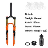 Bolany MTB Bicycle Fork Magnesium Alloy Air Suspension 26 27.5 29 Inch 32 HL RL100mm Bike Fork Lockout For Cycling Accessories - GiFTiFY