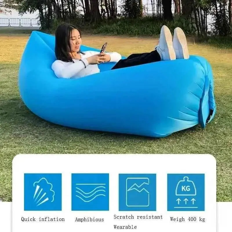 Recliner Air Lazy Inflatable Sofa Bag, Portable Camping Sofa Mattress, Music Festival Recliner - GiFTiFY