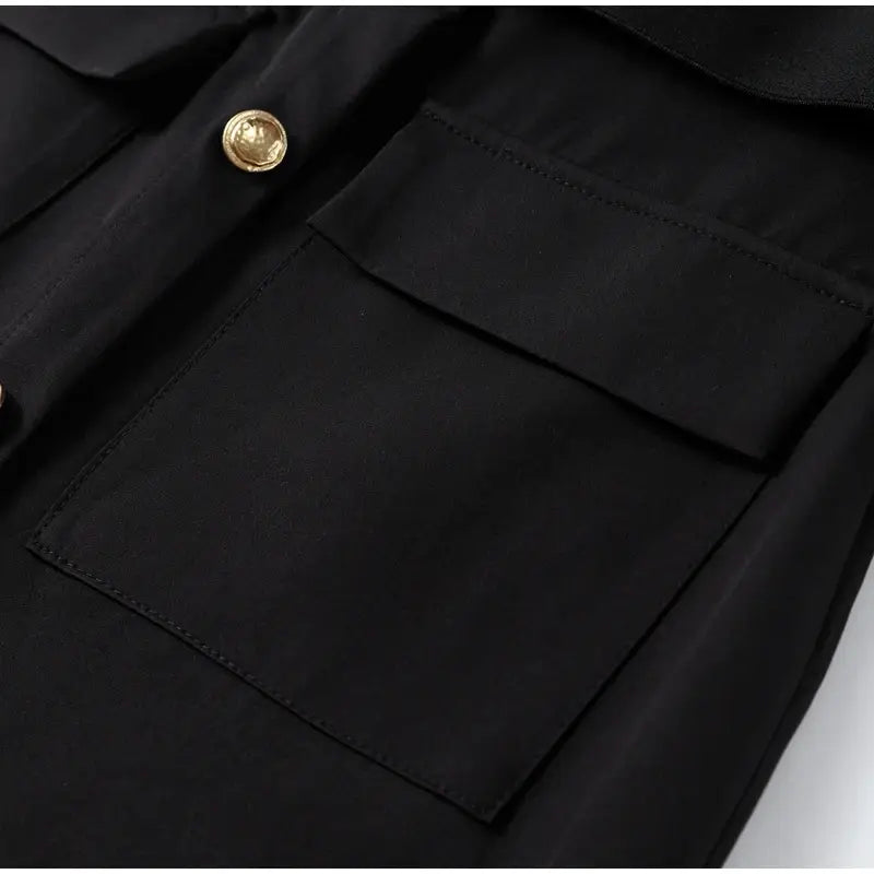 Elegant Black With Belt Women Dress O-neck Sleeveless Single Breasted Slim Female Maxi Dresses 2025 Summer New Chic