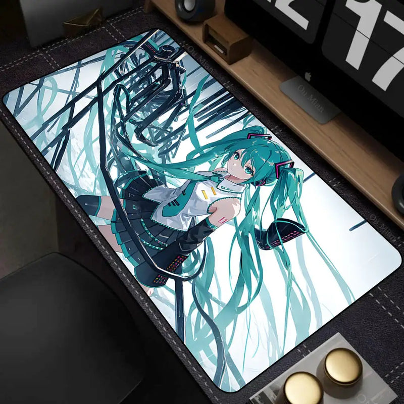 Popular virtual diva H-Hatsune Cute Miku Mouse Pad Mouse pads by DSERS