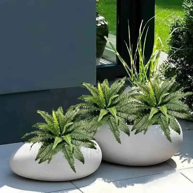 Realistic Boston Ferns 57cm/67cm Artificial Boston Fern Plants 38 Leaves UV Resistant Fake Ferns Greenery for Door Porch Decors by DSERS