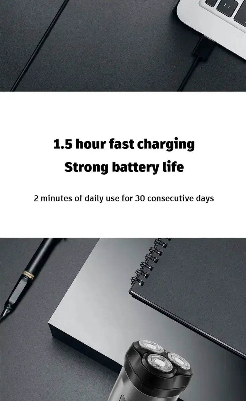 Shaver for Men USB Electric Shaver Powerful Beard Shaving Machine Electric Razor Rechargeable Waterproof - GiFTiFY