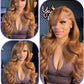 Colored Ginger Blonde 9X6 Glueless Lace Front Human Hair Wig Ready To Go&Wear Glueless Body Wave Lace Wig Burgundy Straight Wigs GiFTiFY