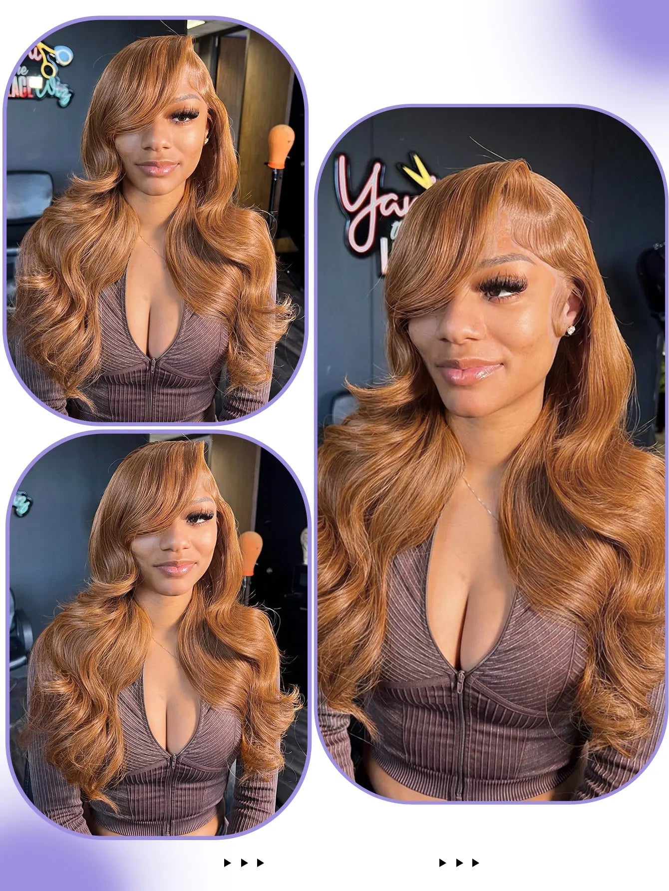 Colored Ginger Blonde 9X6 Glueless Lace Front Human Hair Wig Ready To Go&Wear Glueless Body Wave Lace Wig Burgundy Straight Wigs GiFTiFY