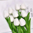 5 Pieces Tulips Artificial Flowers Bunch Home Decor Real Touch Tulip Flowers for Decoration Wedding Bridal Bouquet Fake Flowers