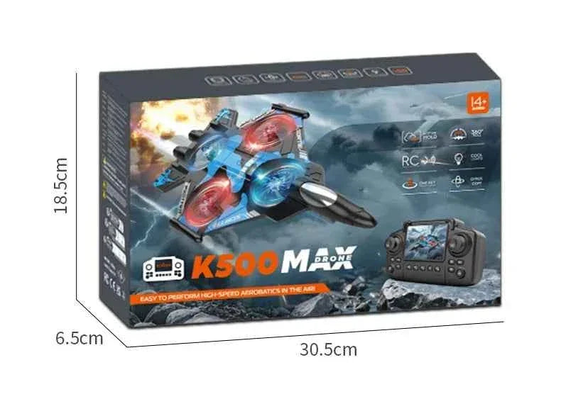 K500MAX Drone Fighter Jet 4k HD Professional Drone Camera WIFI Fpv Aircraft Quadcopte Aerial Photography Drone Birthday Toys Jet Fighter Toy by DSERS
