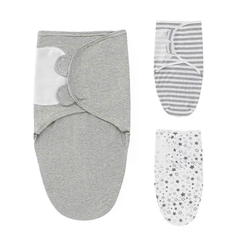 100% Organic Cotton Baby Swaddle Blanket Wrap Hat Set for Infant Adjustable Newborn Swaddle Baby Swaddle for 0-3 Month - GiFTiFY