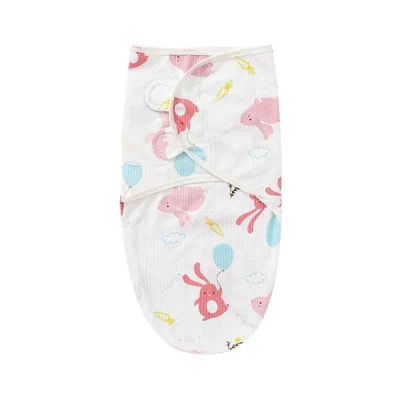 Newborn Baby Wrap Anti-Startle 2Pcs/Set Baby Swaddle Sleeping Cocoon Design 100%Cotton Baby Adjustable Blanket 0-6 Months - GiFTiFY