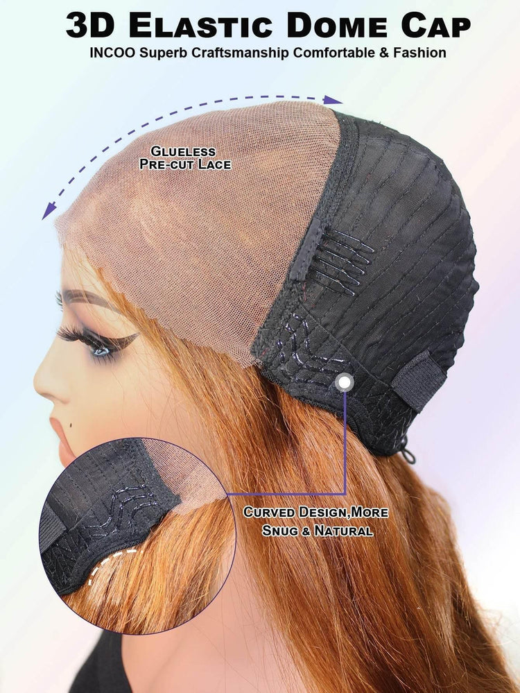 Colored Ginger Blonde 9X6 Glueless Lace Front Human Hair Wig Ready To Go&Wear Glueless Body Wave Lace Wig Burgundy Straight Wigs Hair Wig by DSERS / AliHairs Store