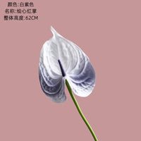 10-Piece PU Artificial Anthurium Bouquet for Wedding Decor