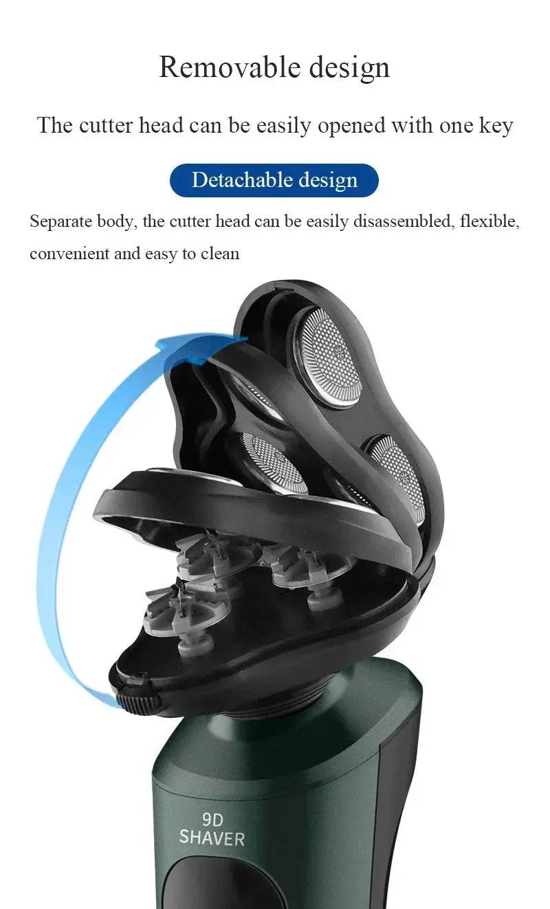 Electric Shavers for Men Waterproof Electric Trimmer Razor Wet Dry Use Rechargeable Battery - GiFTiFY