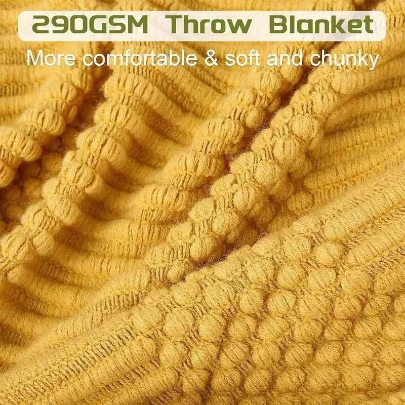 Bohemian Couch Blanket Large Knitted Tassel Throw for Bed Chair Sofa Couch Cover All-Season Blankets Home Decor Soft Comfortable - GiFTiFY