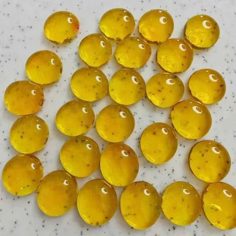 100g/3.52oz(Approx. 18-25pcs) Oblate Bead Glass Mosaic Tiles Colorful Round Mosaic Making Material Multi Diameter DIY Craft Tile by DSERS