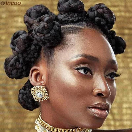 Summer Synthetic Bantu Knots Cornrows Braided Wigs Knotless Large Box Braids Wig Full Lace Wig For Black Women Handmade Twists - GiFTiFY