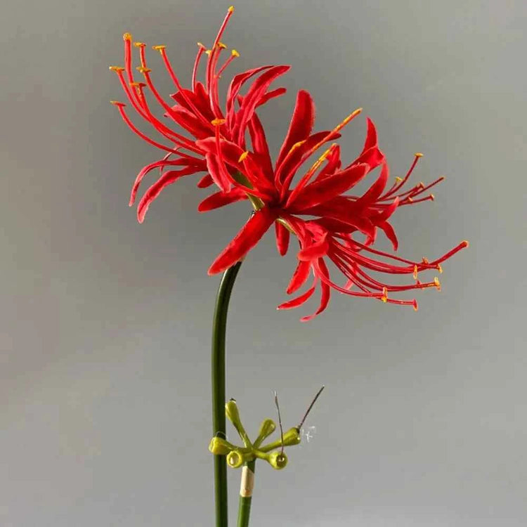 60cm Artificial Higanbana Flower Branch Handmade Plastic Silk Equinox Flower Real Touch Beautiful Fake Flower