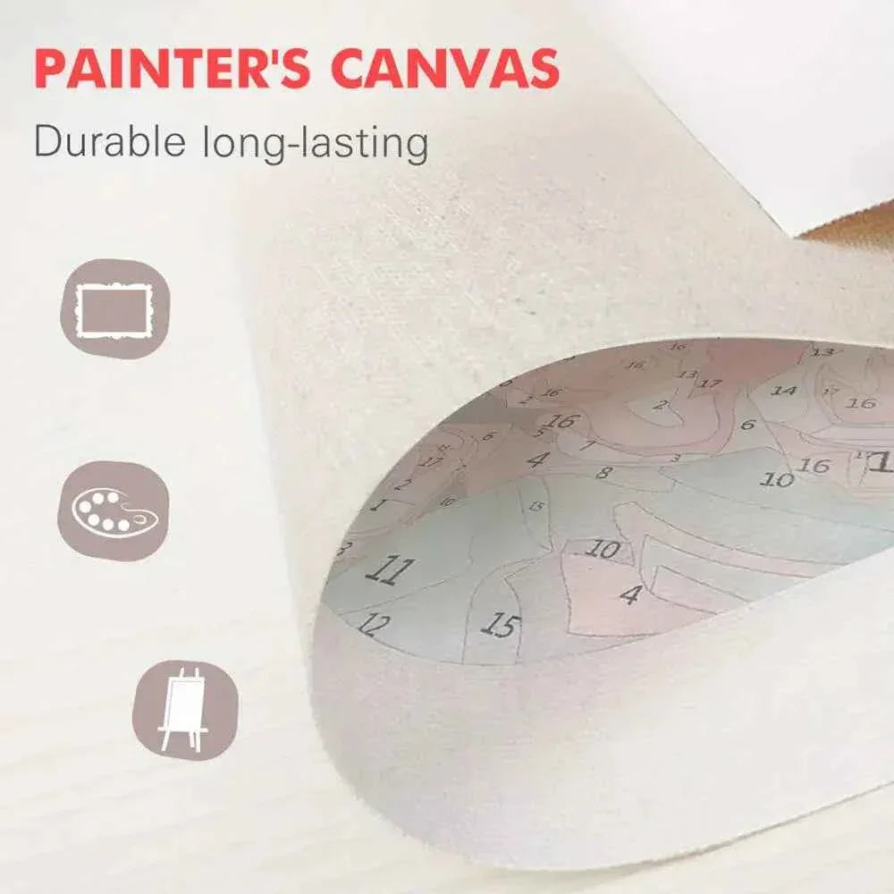 DIY Digital Oil Painting Cat Flower Paint By Numbers Animal Kitten Handpainted Acrylic Paint On Canvas Home Bedroom Wall Artwork