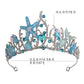 New Mermaid Crown Diadem Halloween Ocean Style Costume Seashell Starfish Hair Accessories for Women Girls Birthday Party Tiaras GiFTiFY