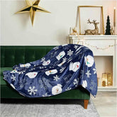 Christmas Blanket Soft, Decorative Blankets for Bed Cozy Throws for Sofa, Soft Plush Throw Embroidered Home Sweet Home - GiFTiFY