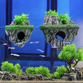 Multi-Use Aquarium Floating Island Décor Rock with Shelter for Fish, Ecological Scenery Rockery for Fish Tank Landscaping DSERS/ https://www.aliexpress.us/item/3256808438306553.html?supplyId=159831080&gatewayAdapt=glo2usa4itemAdapt
