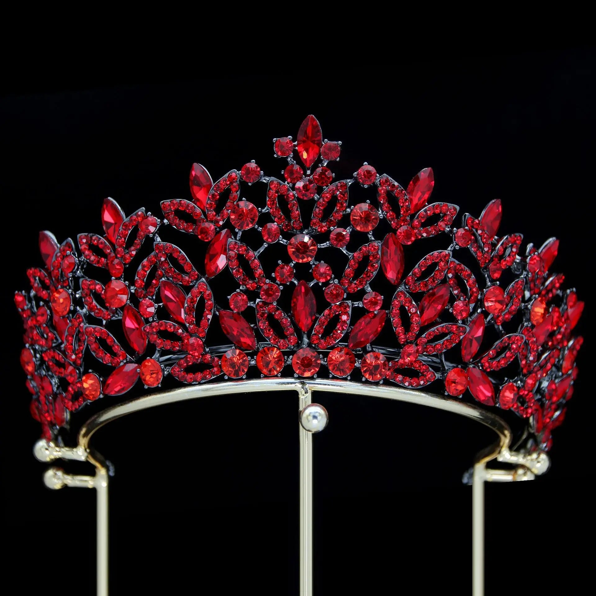 Luxury Blue Crystal Wedding Crown Bridal Headwear Brithday Party Rhinestone Diadem Headband Handwork Headpiece for Women Tiaras GiFTiFY