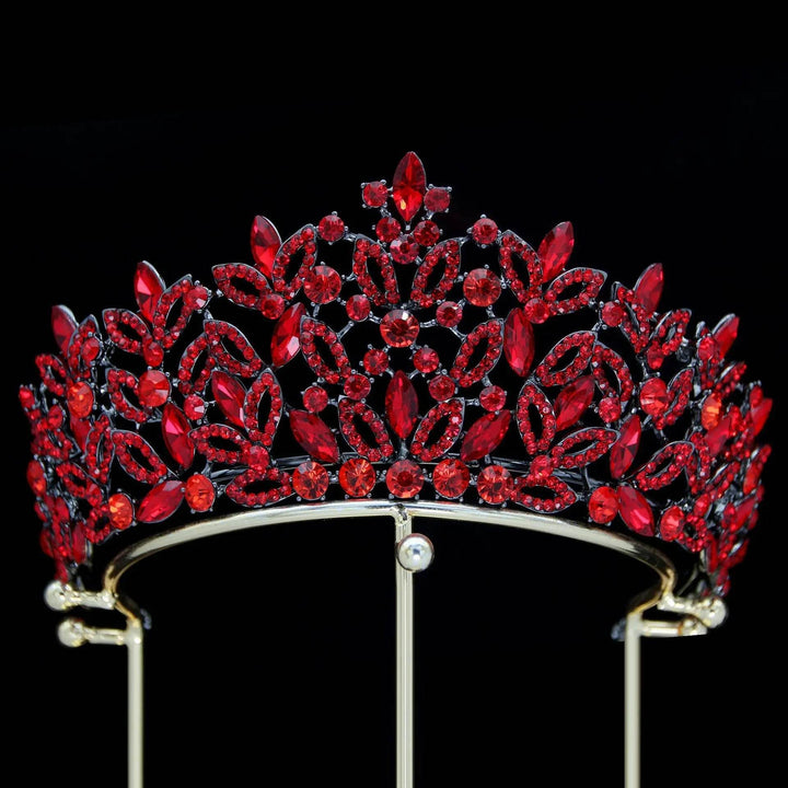 Luxury Blue Crystal Wedding Crown Bridal Headwear Brithday Party Rhinestone Diadem Headband Handwork Headpiece for Women Tiaras - GiFTiFY