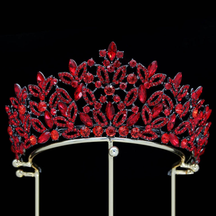 Luxury Blue Crystal Wedding Crown Bridal Headwear Brithday Party Rhinestone Diadem Headband Handwork Headpiece for Women Tiaras - GiFTiFY