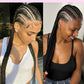 6 Stitches Synthetic Full Lace Cornrow Braided Wig Knotless Box Braids Wig For Black Women 36'' Handmade Jumbo Braiding Hair Wig GiFTiFY