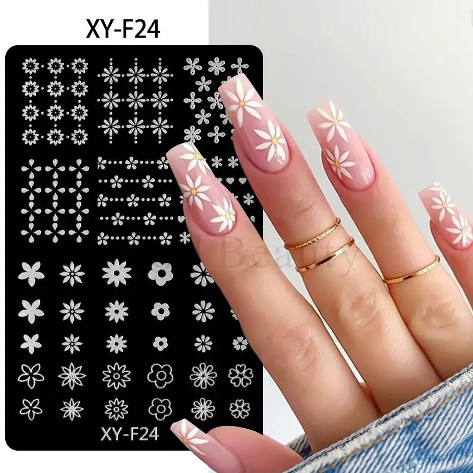 Spring Flowers Nail Stamping Plates Cherry Blossom
