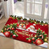 VIKAMA Red Flannel Christmas Santa Claus Entryway Rug Welcome Floor Mat Entrance Carpet Christmas Ornament Living Room Rugs - GiFTiFY