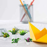 Dollhouse Plant, Miniature Bonsai Plant, Mini Potted Plant, Flower Model, Small Fake Green Decorative Toyhouse by GiFTiFY