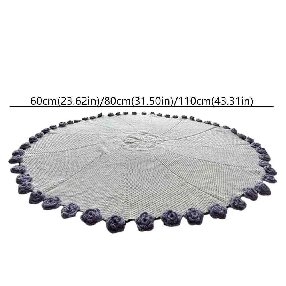 Creative Crochet Rose Bouquet Blanket Fashion Finished Rose Nap Blanket Soft Flower Hugging Blanket Valentine&