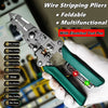 Multifunctional Wire Stripper with Electrical Test Pen Foldable Cable Cutter Crimper Tool, Electrical Folding Pliers for Cutting GiFTiFY