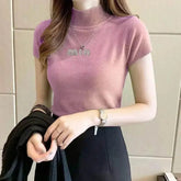 Elegant Turtleneck Summer Blouse for Women - GiFTiFY