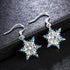 Stunning Blue Zircon Star Dangle Earrings blue zircon earrings - GiFTiFY