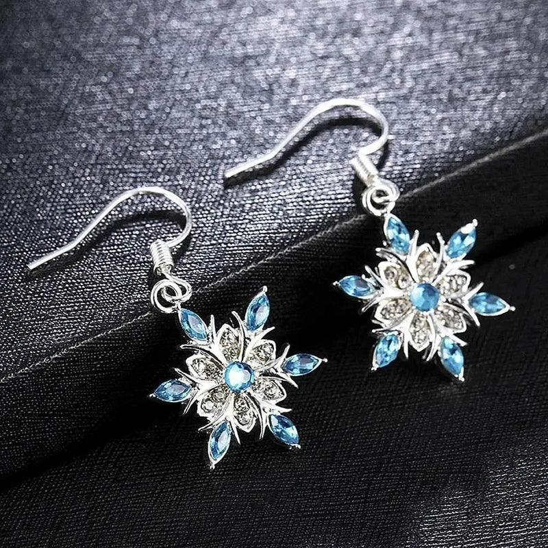 Stunning Blue Zircon Star Dangle Earrings blue zircon earrings Earrings by Zopi
