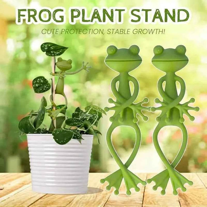 1/2/5pcs Frog Plant Stand Green Frog Plant Supports Cute Stable Support for Small Potted Plants Succulents Planter Decorations - GiFTiFY
