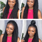 Synthetic Small Square Cornrows Braided Wigs Full Lace Knotless Box Braids Wig For Black Women 36 Inch Locs Goddess Braiding Wig GiFTiFY
